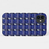 Blauw patroon Case-Mate iPhone case (Achterkant (horizontaal))