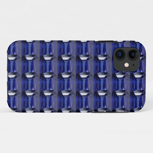 Blauw patroon Case-Mate iPhone case (Achterkant (horizontaal))