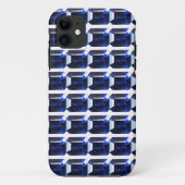 Blauw patroon Case-Mate iPhone case (Achterkant)