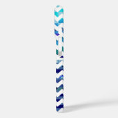 Blauw patroon chevron strepen Case-Mate iPhone case (Achterkant / Links)