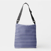 Blauw patroon crossbody tas (Voorkant)