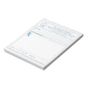 Blauw patroon Doktersrecept Notitieblok (Linkerzijde)
