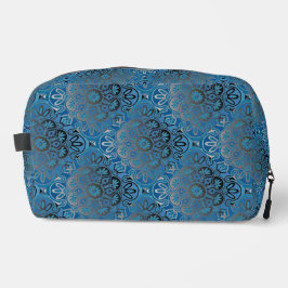 Blauw patroon Dopp Kit Bag Toilettasje
