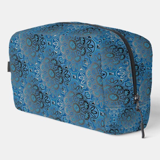 Blauw patroon Dopp Kit Bag Toilettasje (Rechterhoek)