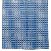 blauw patroon douchegordijn (Voorkant)