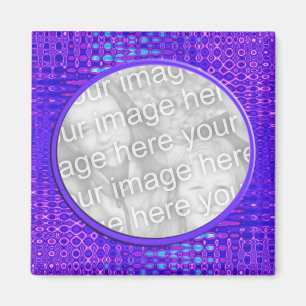 blauw patroon fotoframe magneet