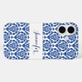 Blauw patroon Frans land naam  Case-Mate iPhone Case (Achterkant (horizontaal))