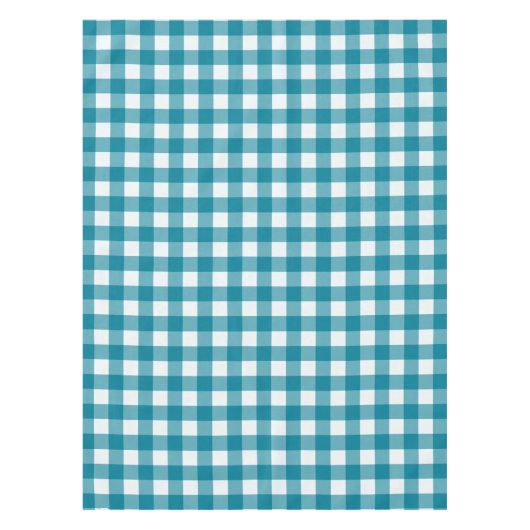 Blauw patroon geplakt tafelkleed (Voorkant)