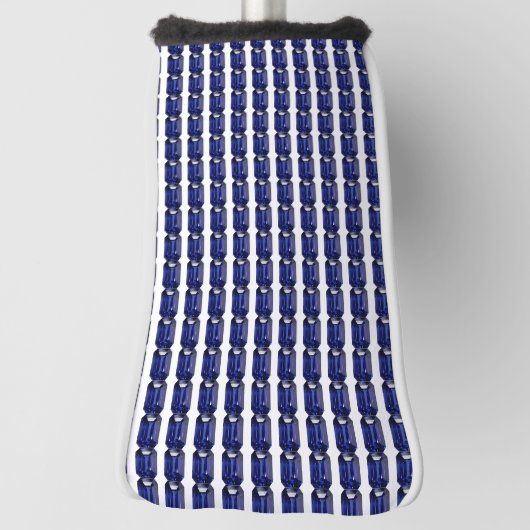 Blauw patroon golfheadcover (Draai 90)