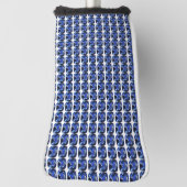 Blauw patroon golfheadcover (Draai 90)