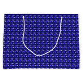 Blauw patroon groot cadeauzakje (Voorkant)