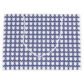 Blauw patroon groot cadeauzakje (Voorkant)