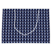 Blauw patroon groot cadeauzakje (Voorkant)