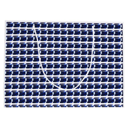 Blauw patroon groot cadeauzakje (Achterkant)