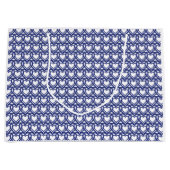 Blauw patroon groot cadeauzakje (Voorkant)