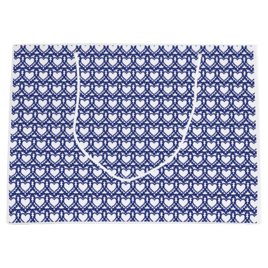 Blauw patroon groot cadeauzakje (Voorkant)