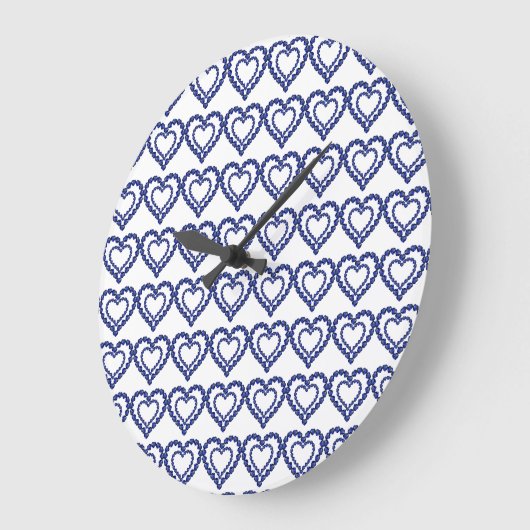 Blauw patroon grote klok (Hoek)