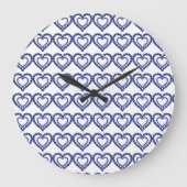 Blauw patroon grote klok (Voorkant)