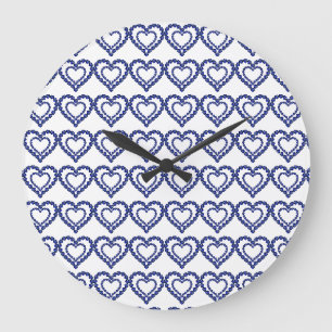 Blauw patroon grote klok