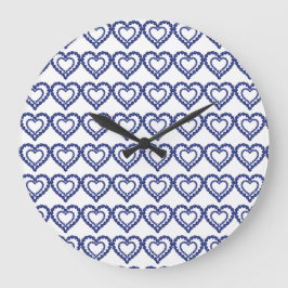 Blauw patroon grote klok