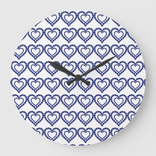Blauw patroon grote klok (Voorkant)