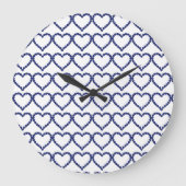 Blauw patroon grote klok (Voorkant)