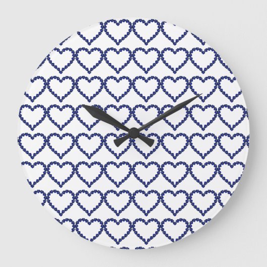 Blauw patroon grote klok (Voorkant)