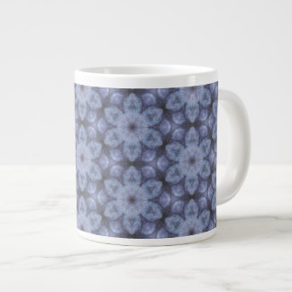 Blauw patroon grote koffiekop