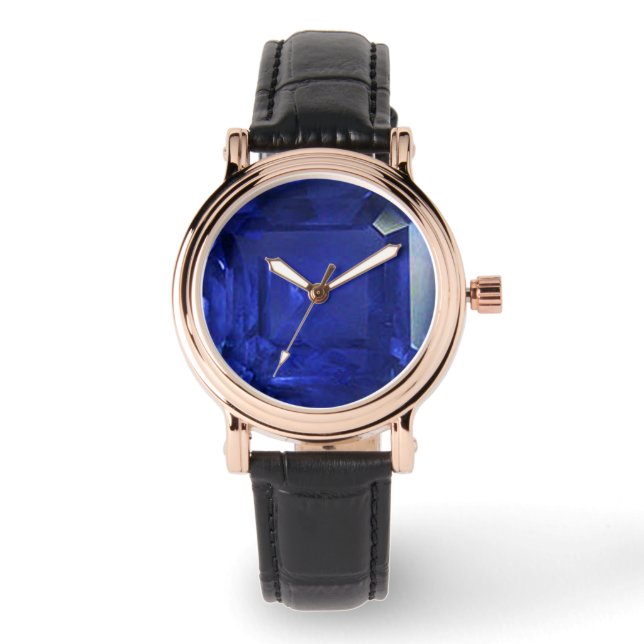 Blauw patroon horloge (Voorkant)
