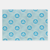 blauw patroon inpakpapier vel (Voorkant 3)