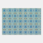 blauw patroon inpakpapier vel (Voorkant)