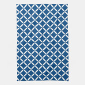 Blauw patroon keukenhanddoek (Verticaal)
