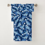Blauw patroon - Koi Fish Bad Handdoek (Insitu)
