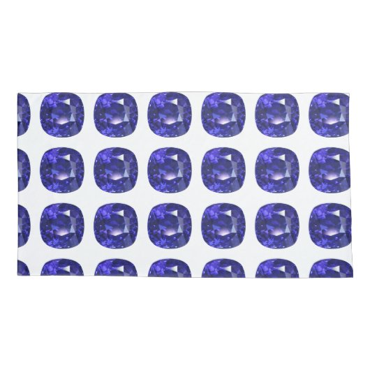 Blauw patroon kussensloop (Achterkant-Links)