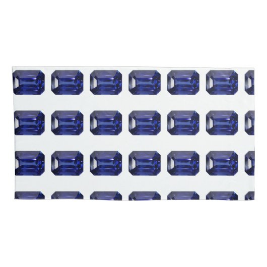 Blauw patroon kussensloop (Achterkant-Rechts)