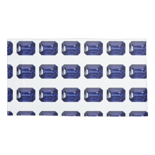 Blauw patroon kussensloop (Achterkant-Links)