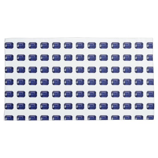 Blauw patroon kussensloop (Voorkant-Rechts)