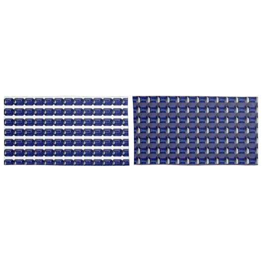 Blauw patroon kussensloop (Achterkant-Set)