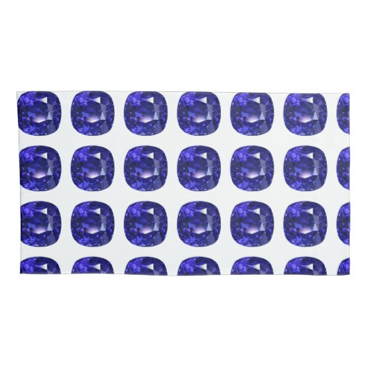 Blauw patroon kussensloop (Achterkant-Rechts)