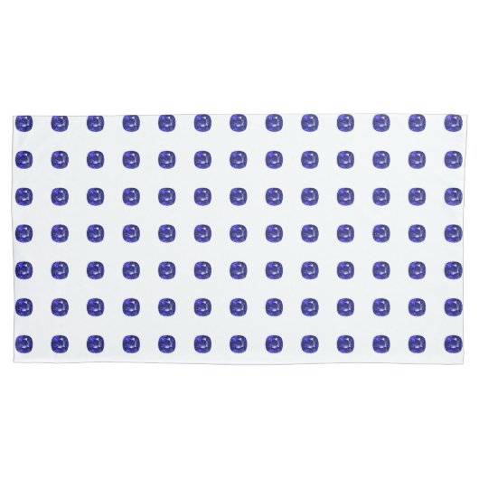 Blauw patroon kussensloop (Voorkant-Links)