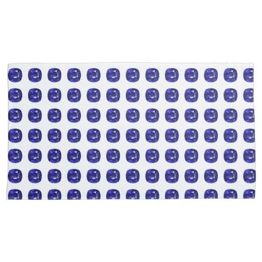 Blauw patroon kussensloop (Voorkant-Rechts)