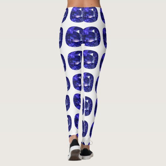 Blauw patroon leggings (Achterkant)