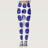 Blauw patroon leggings (Voorkant)