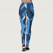 Blauw patroon leggings (Achterkant)