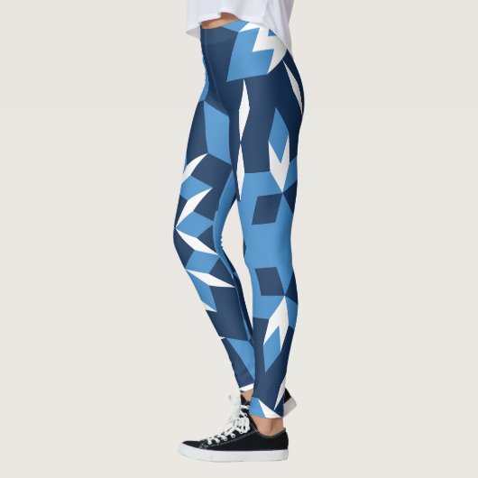 Blauw patroon leggings (Links)