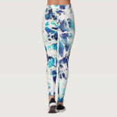 Blauw patroon leggings (Achterkant)