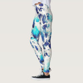 Blauw patroon leggings (Links)