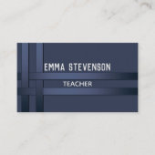 Blauw, patroon, lint visitekaartje (Voorkant)