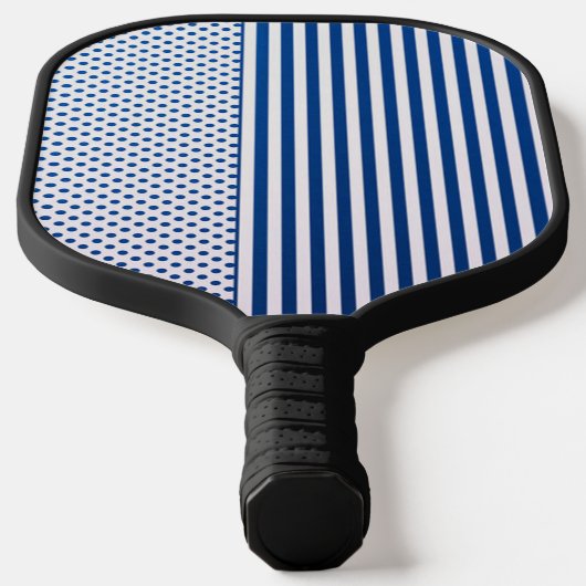 Blauw patroon met strepen en Stippen voor achtergr Pickleball Paddle (Laagn)