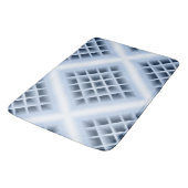 Blauw patroon met vierkante openingen badmat (Gekanteld)